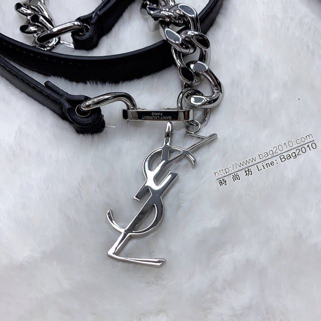 Saint Laurent女士皮帶 聖羅蘭YSL鏈條五金小牛皮腰帶  jjp2143